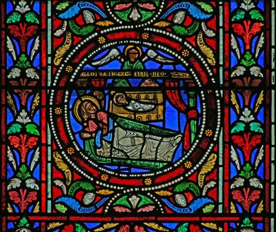 Window 13 depicting the Nativity by French School