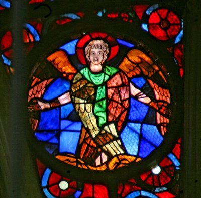 Window w141 depicting the angelic Hierarchy: Seraphim by French School