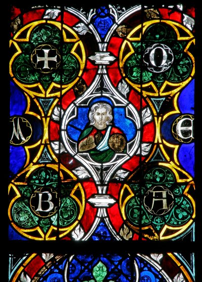 Window w17 depicting Christ blessing by French School
