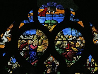 Window 17 depicting the Ascension by French School