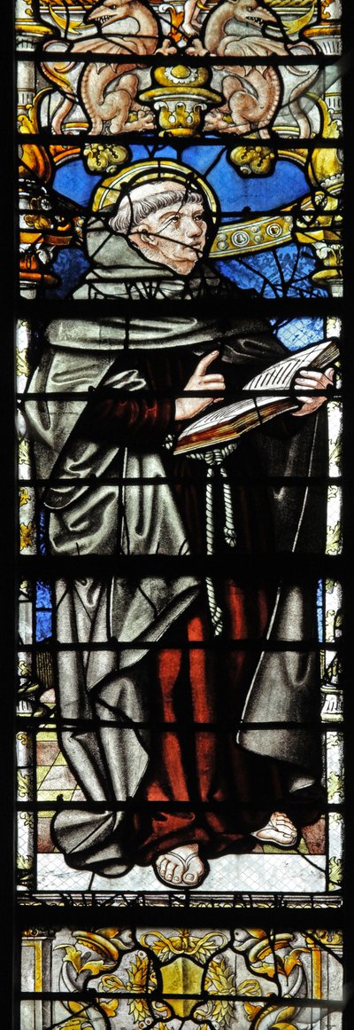 Window depicting St Thibault by French School