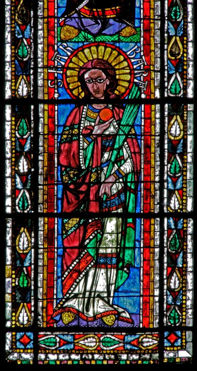 Window w202 depicting St Barbara by French School