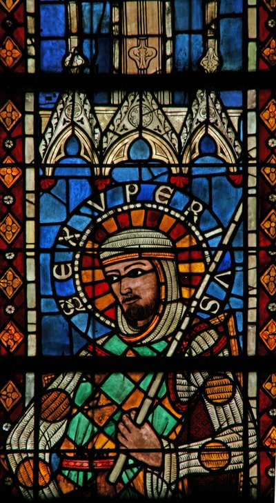 Window w203 depicting St Exupery by French School