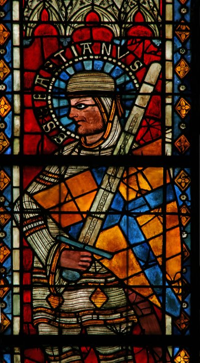 Window w203 depicting St Sebastian by French School