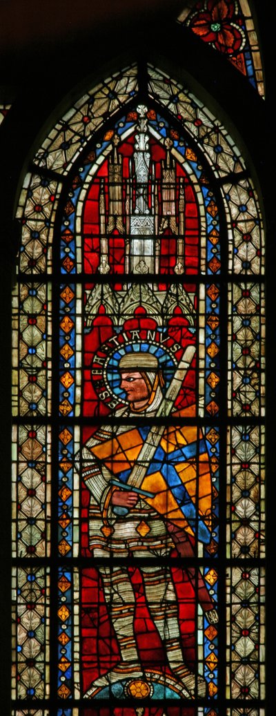 Window w203 depicting St Sebastian by French School