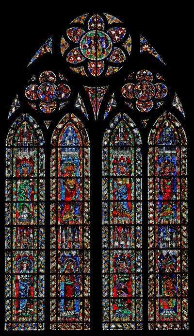 Window w204 depicting Female Saints by French School