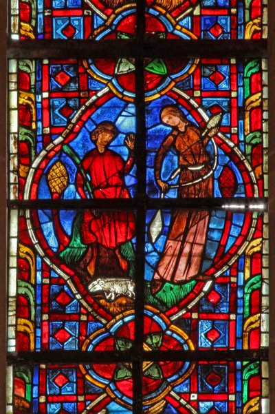 Window depicting the Childhood of Abel? by French School