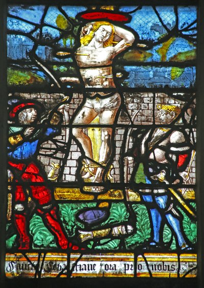 Window w20 depicting St Sebastian by French School