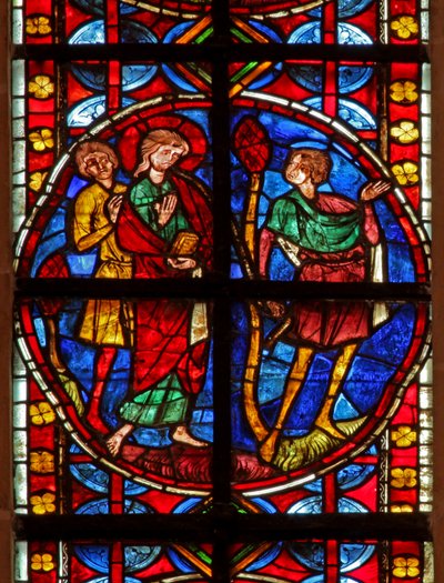 Window depicting St James preaching by French School