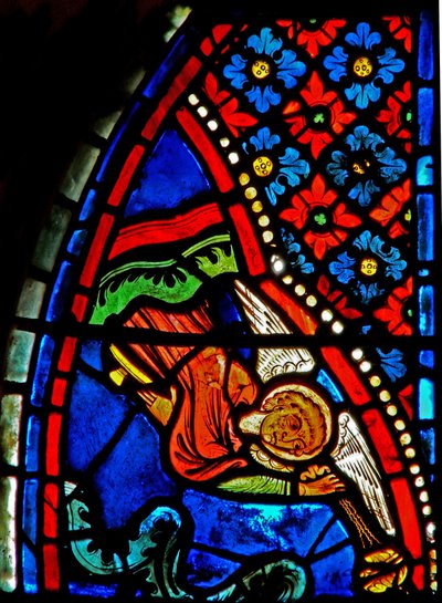 Window w21 depicting a censing angel by French School