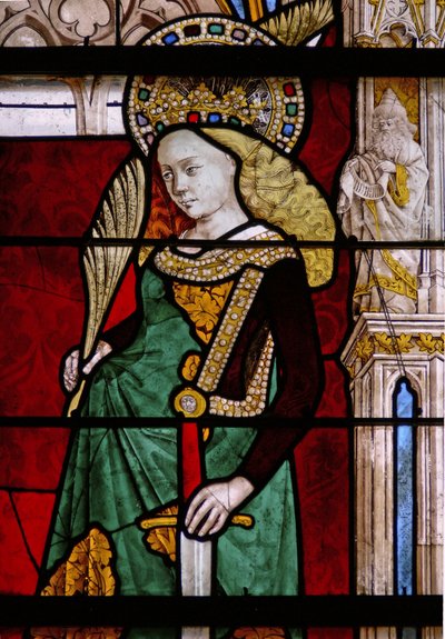Window depicting St Catherine by French School
