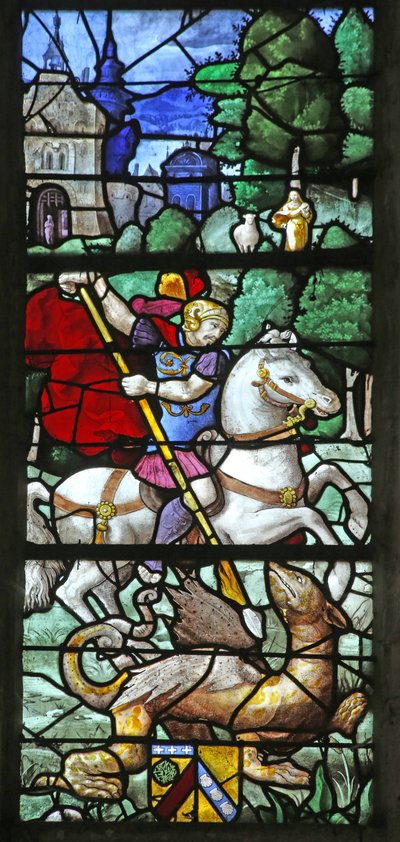 Window depicting St George by French School