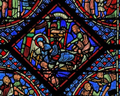 Window depicting the Nativity by French School