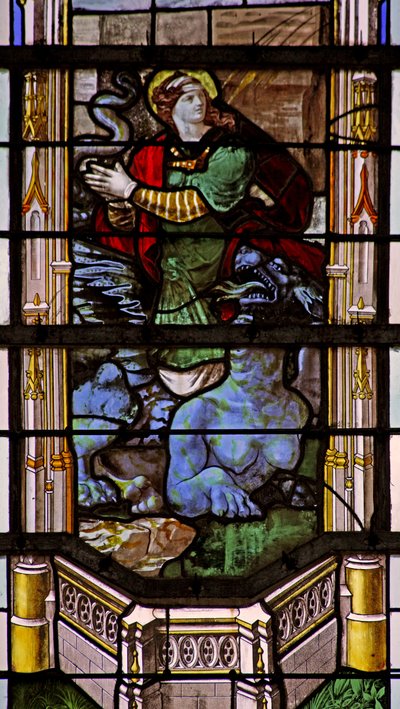 Window depicting St Margaret by French School