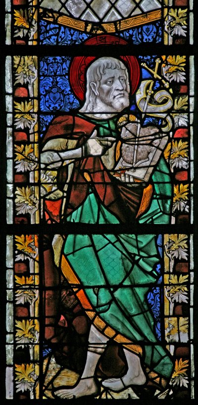 Window depicting St John the Baptist by French School