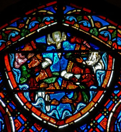 Window depicting Pentecost by French School