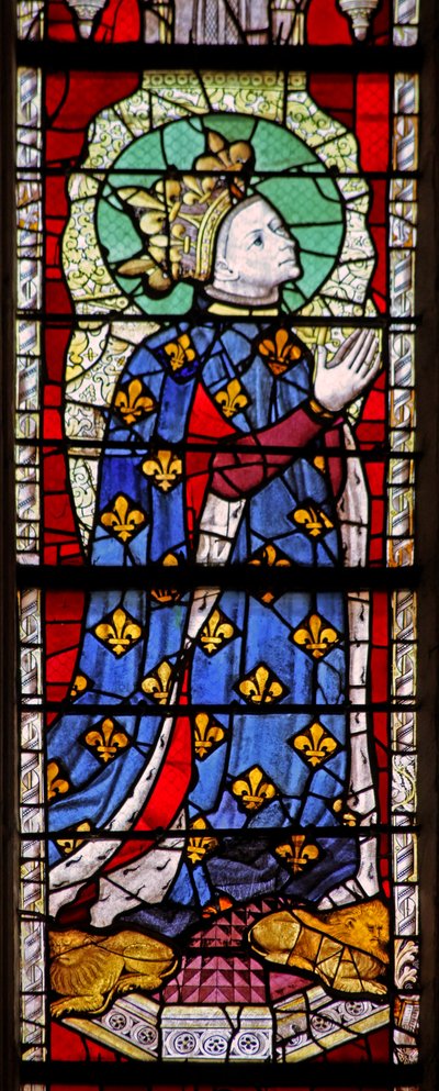 Window depicting St Louis by French School