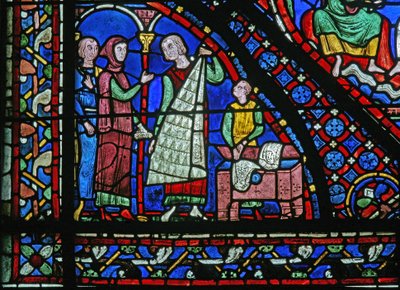 Window W5 Depicting Donors - Furriers by French School