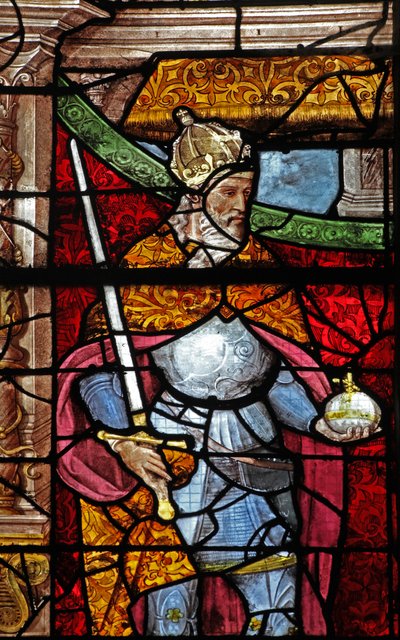 Window depicting Charlemagne by French School