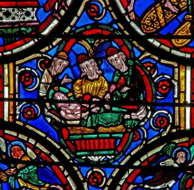 Window depicting the Entombment by French School