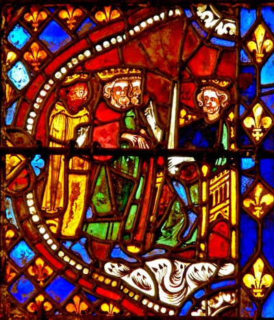 Window depicting the Magi with Herod by French School