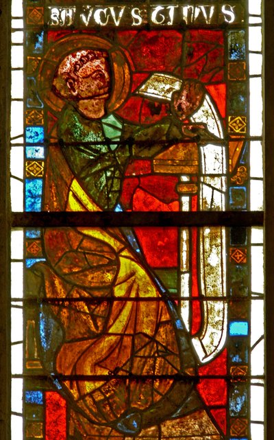 Window w8 depicting St Augustine by French School