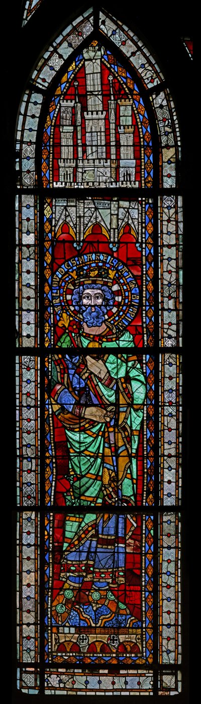 Window depicting Charles Martel by French School