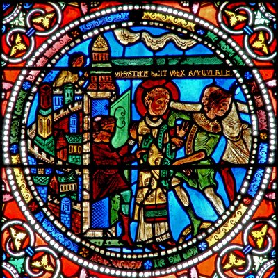 Window wXIX depicting St Stephen is arrested by French School