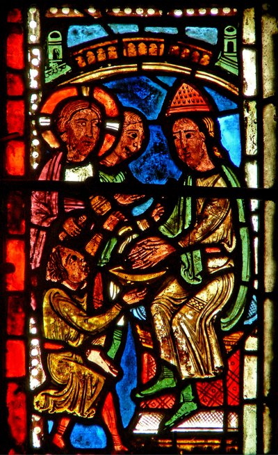 Window wXV depicting Pilate washing his hands by French School