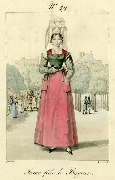 Young girl of Bayeux by French School