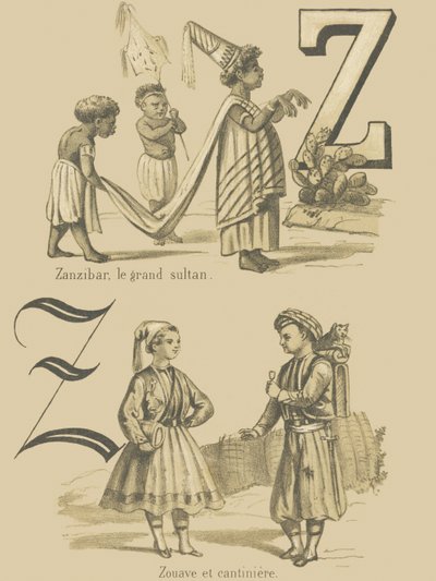 Zanzibar, the Great Sultan / Zuave and Cantiniere by French School