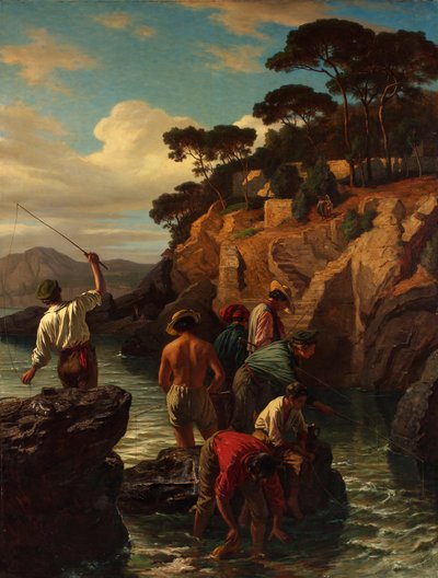 On the Genoese Coast by Friedrich Alois Schönn