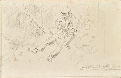 Young Man with Cap by Friedrich August Mathias Gauermann