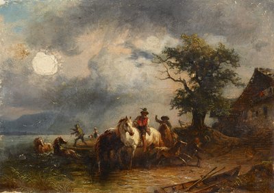 Horse Trough by Friedrich August Mathias Gauermann