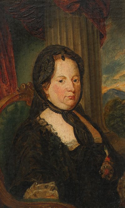 Empress Maria Theresa in Mourning Attire by Friedrich Hasslwander