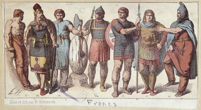 Costumes of Frankish soldiers, c.1880 by Friedrich Hottenroth