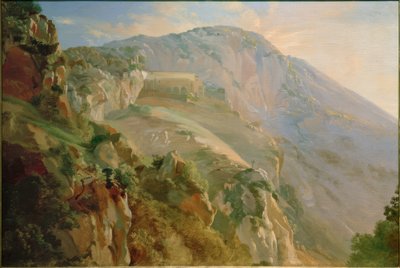 Monastery in the Mountains near Subiaco by Friedrich Nerly