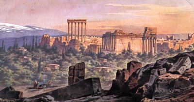 Baalbek Lebanon by Friedrich Perlberg