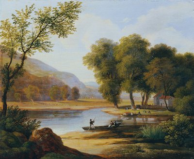 Boatman in Landscape by Friedrich Philipp Reinhold