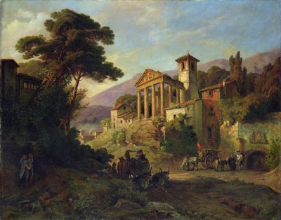 Italian Landscape by Friedrich Wilhelm Mueller