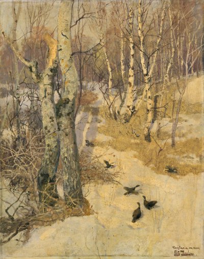 Woods Covered with Snow, 19th Century by Fritz Thaulow