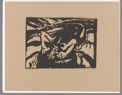Kneeling Man by Frits van den Berghe (signed by artist)