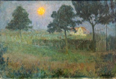 Landscape at Nightfall by Frits van den Berghe
