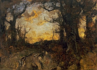 Evening in the Forest by Fritz Baer