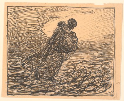Death Walks Away with the Child by Fritz Syberg