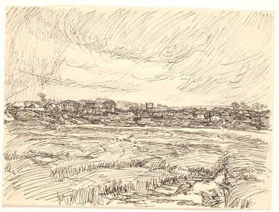 Landscape with Village by Fritz Syberg