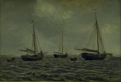 Ships at Anchor by Fritz Syberg