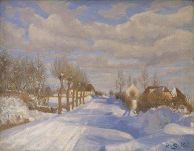 Snow-Covered Highroad in the Sunshine by Fritz Syberg