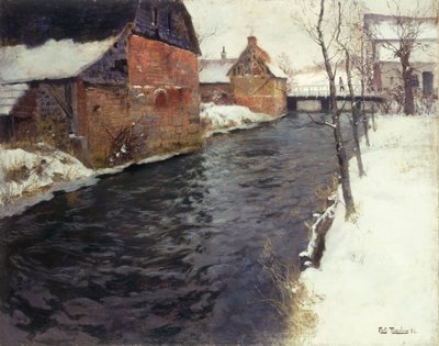 A Winter River Landscape, 1895 by Frits Thaulow