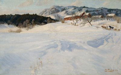 Fleskum Farm by Fritz Thaulow
